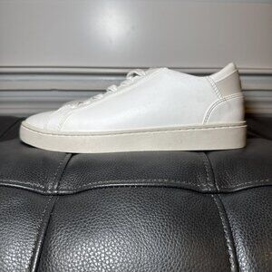 Thousand Fell Lace Up Vegan Leather Sneakers, Women's 7.5 (White/White)